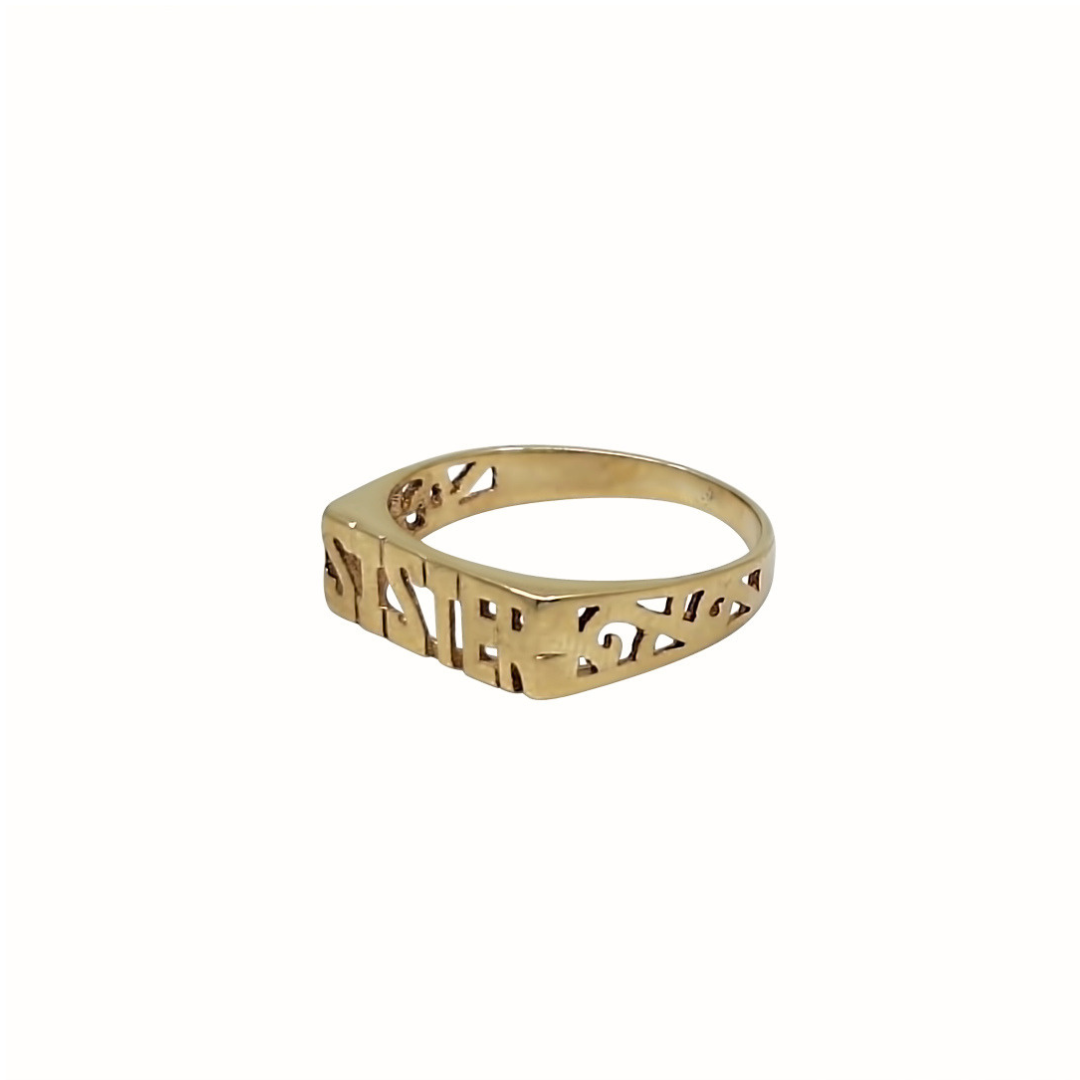 9ct Yellow Gold Sister Ring