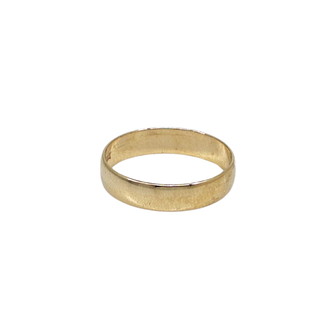 9ct Yellow Gold 4mm D-Shape Wedding Ring