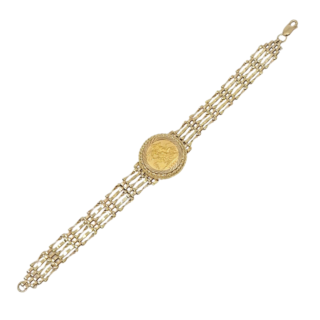 Half Sovereign 1982 Gate Bracelet 7.5"