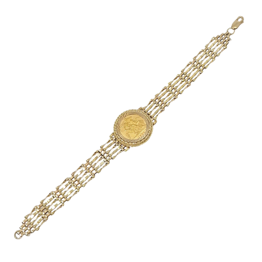 Half Sovereign 1982 Gate Bracelet 7.5"
