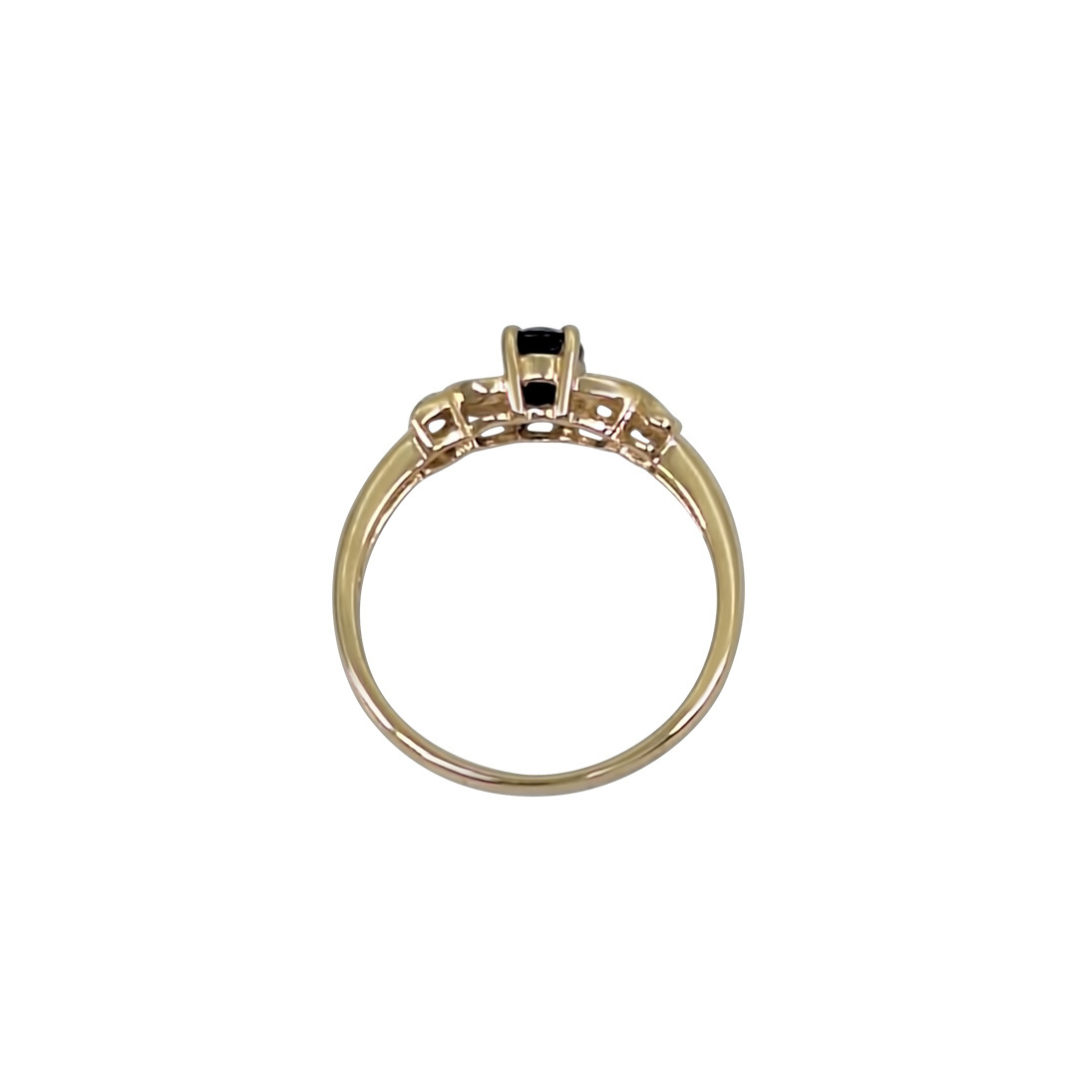9ct Yellow Gold Sapphire & Diamond Ring