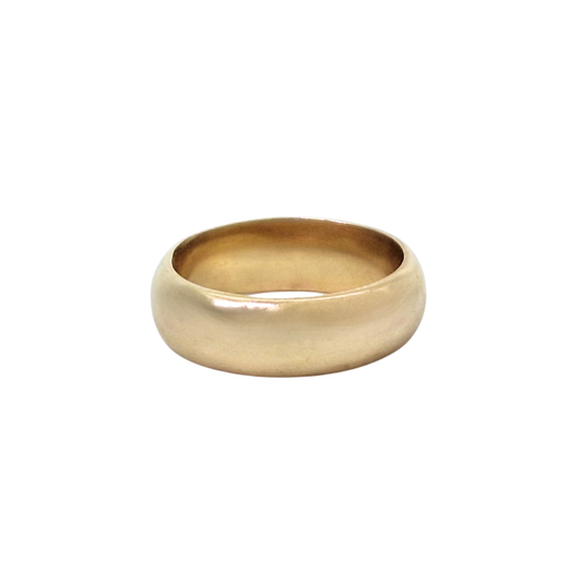 9ct Yellow Gold Court Wedding Band 6mm