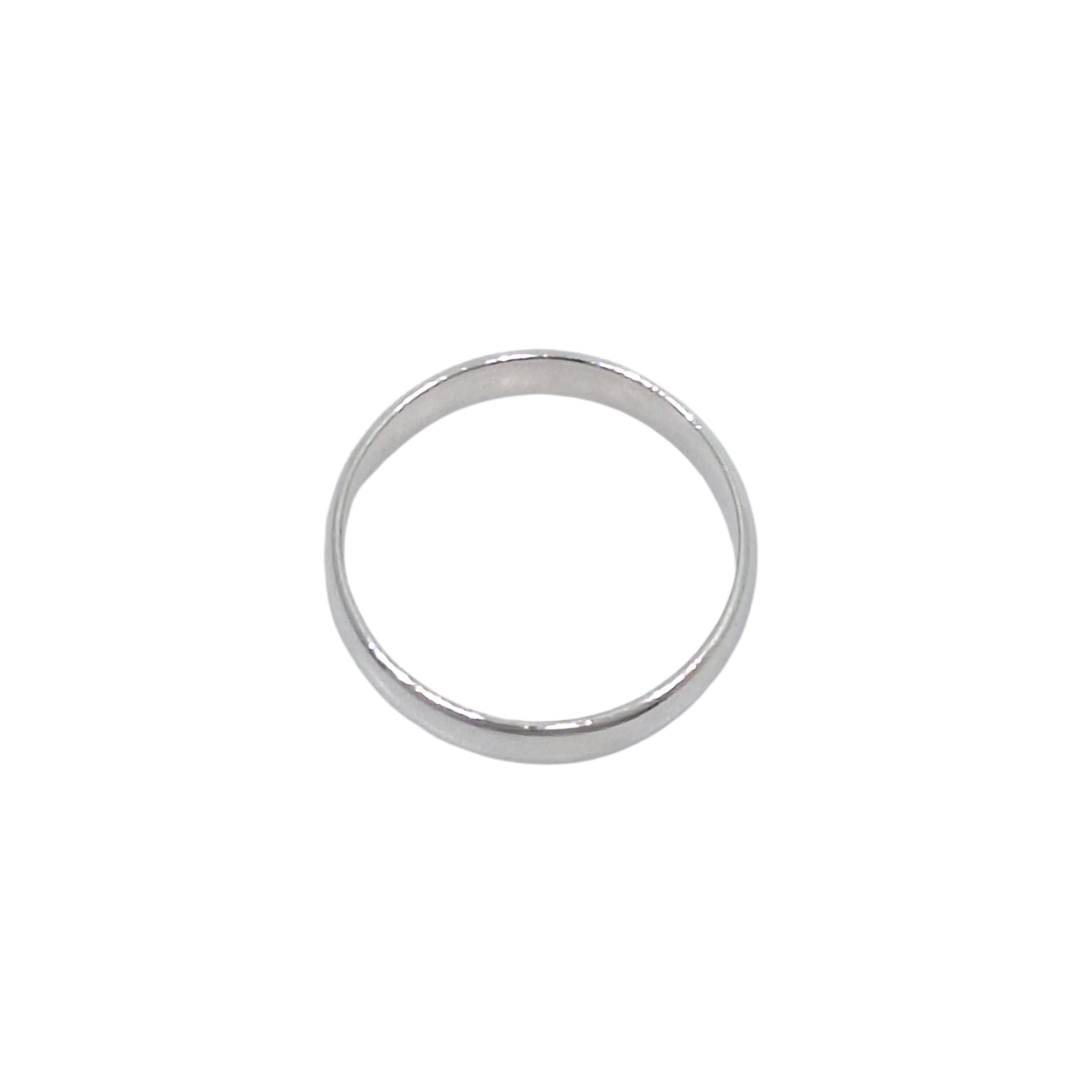 9ct White Gold Court Wedding Band 4mm