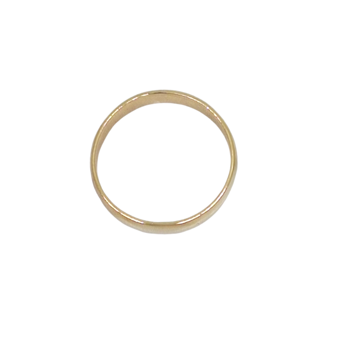 9ct Yellow Gold D Shape Wedding Band 4.5mm