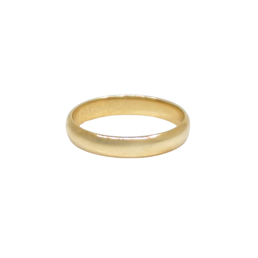 9ct Yellow Gold Court Wedding Band 4mm