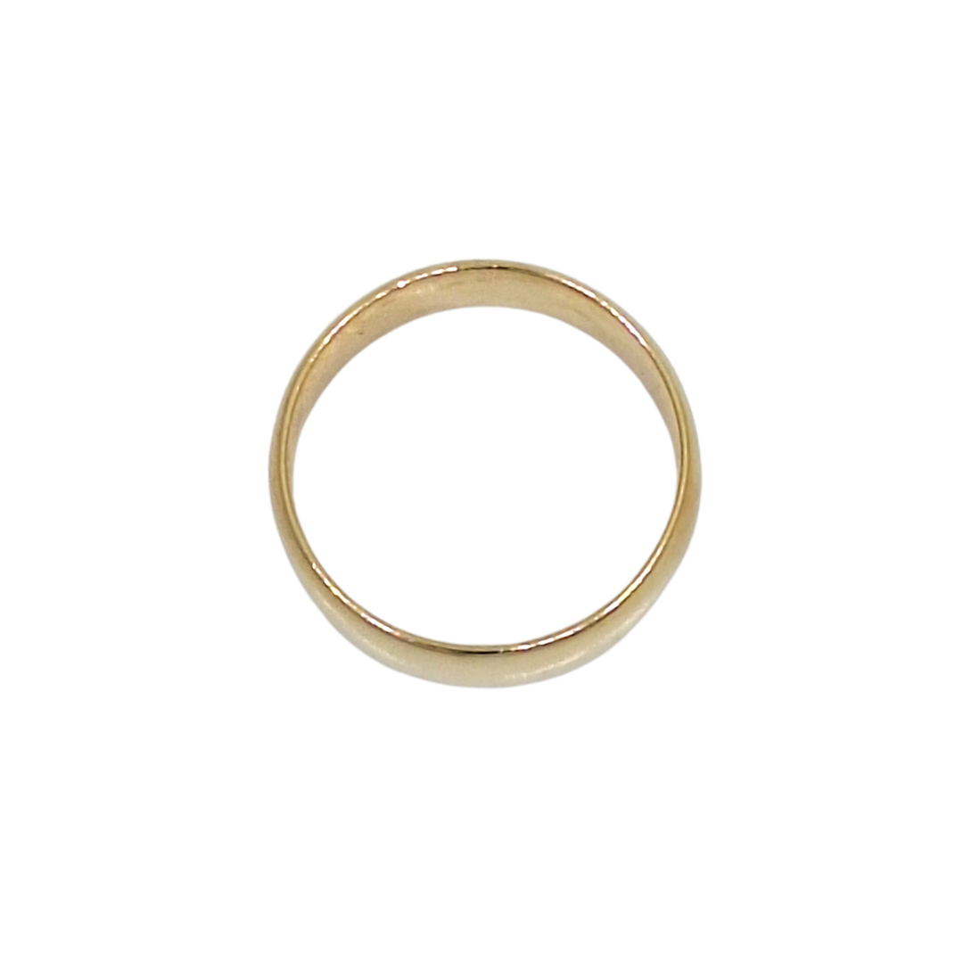 9ct Yellow Gold Court Wedding Band 6mm