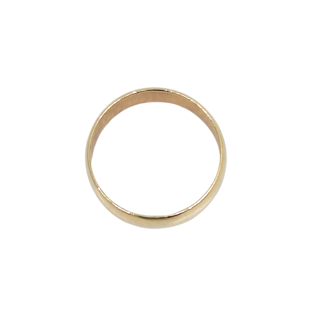 9ct Yellow Gold Court Wedding Band 6mm