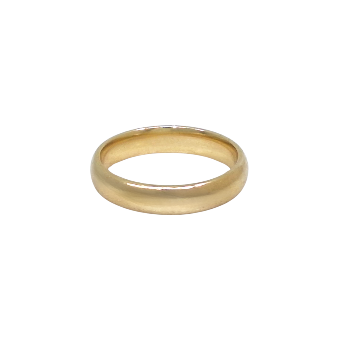 9ct Yellow Gold Court Wedding Band 4mm