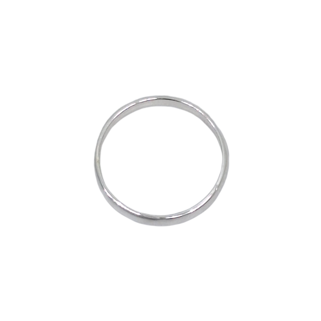 9ct White Gold Court Wedding Band 3mm