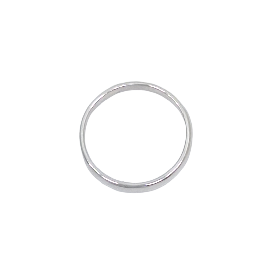 9ct White Gold Court Wedding Band 3mm
