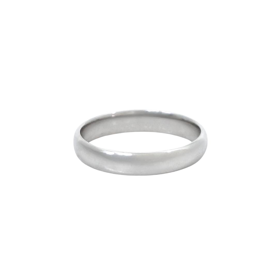 9ct White Gold Court Wedding Band 3.5mm