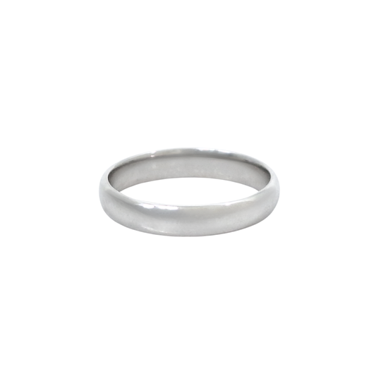 9ct White Gold Court Wedding Band 3.5mm
