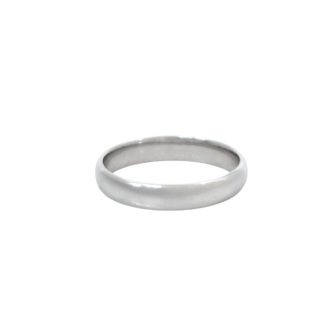 9ct White Gold Court Wedding Band 3.5mm