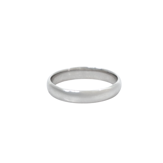 9ct White Gold Court Wedding Band 3.5mm