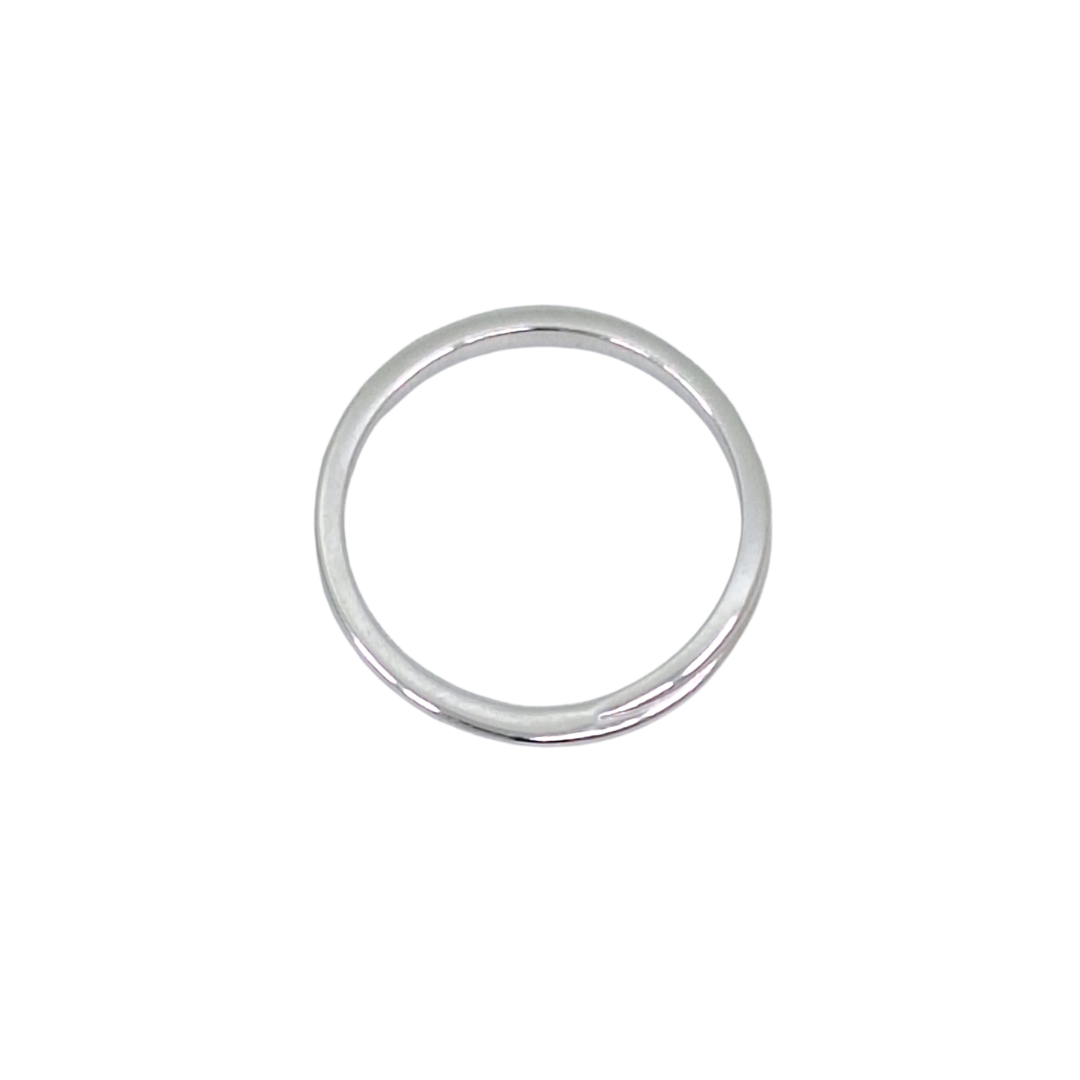 9ct White Gold Twist Wedding Band 2mm