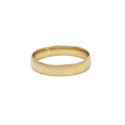9ct Yellow Gold Court Wedding Band 5mm