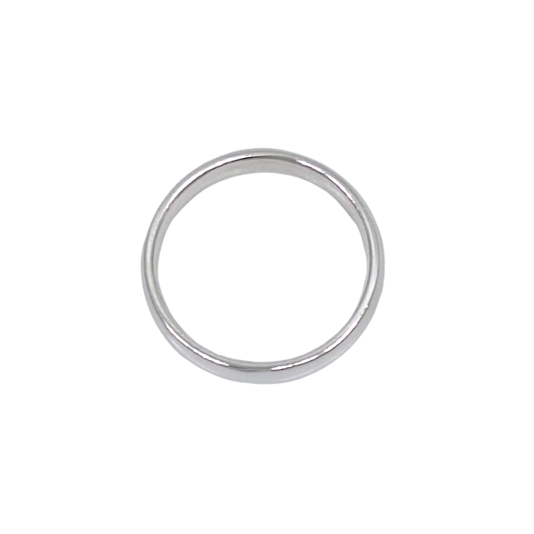 9ct White Gold Court Wedding Band 4mm