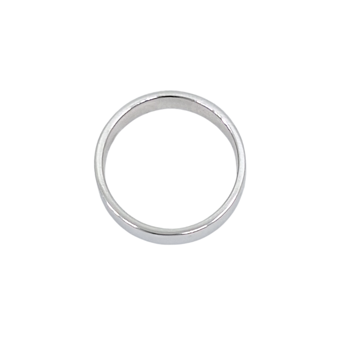 9ct White Gold Flat Court Wedding Band 5mm