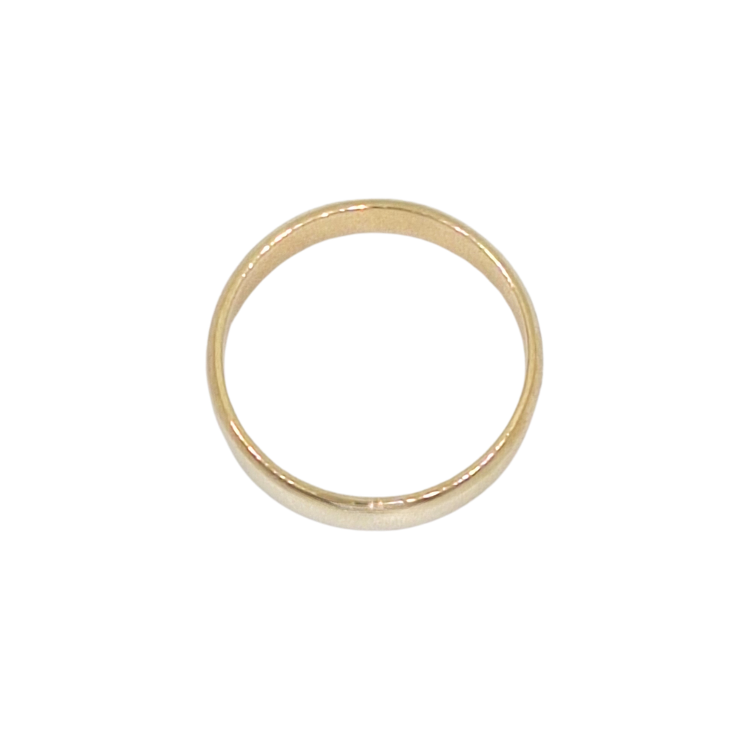 9ct Yellow Gold Flat Court Bevelled Edge Wedding Band 4.5mm