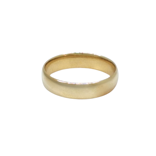 9ct Yellow Gold Court Wedding Band 5mm