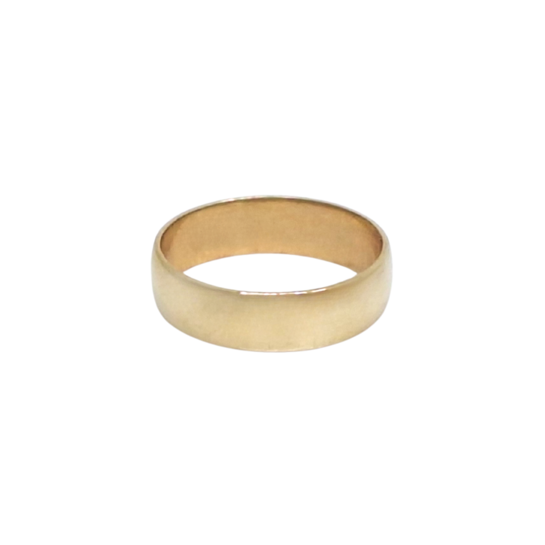 9ct Yellow Gold Court Wedding Band 5mm