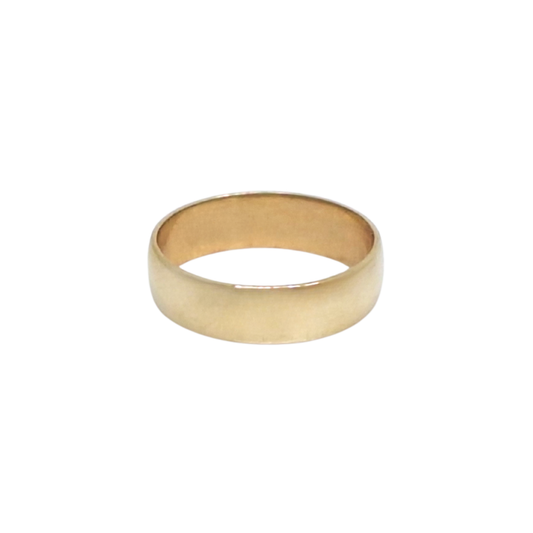 9ct Yellow Gold Court Wedding Band 5mm
