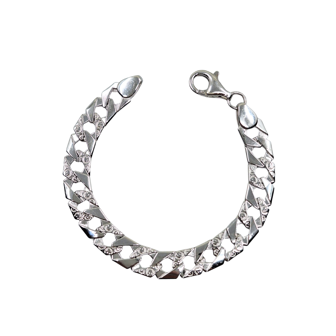 Silver Baby Chaps Curb Bracelet 6"