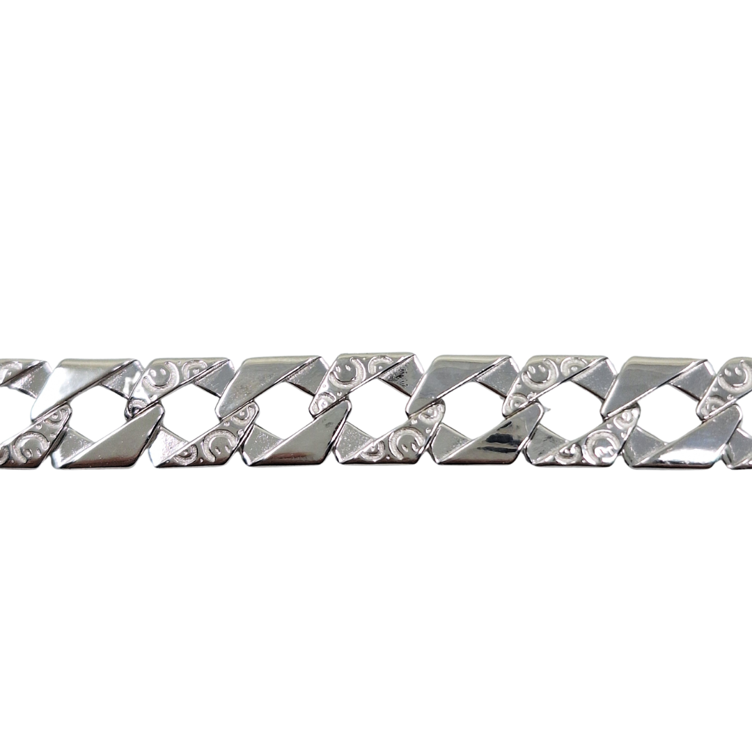 Silver Baby Chaps Curb Bracelet 6"