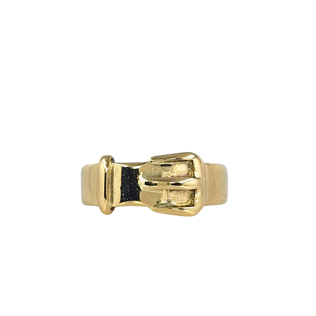 9ct Yellow Gold Plain Buckle Ring