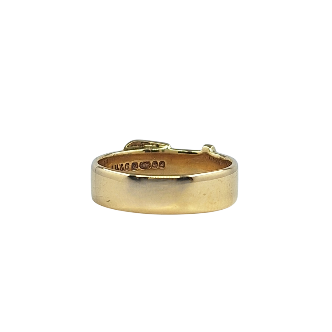 9ct Yellow Gold Plain Buckle Ring