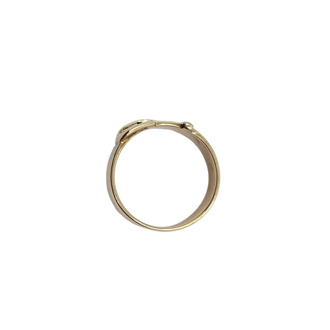 9ct Yellow Gold Plain Buckle Ring