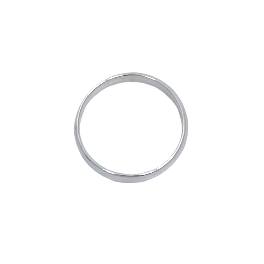 9ct White Gold Court Wedding Band 4mm