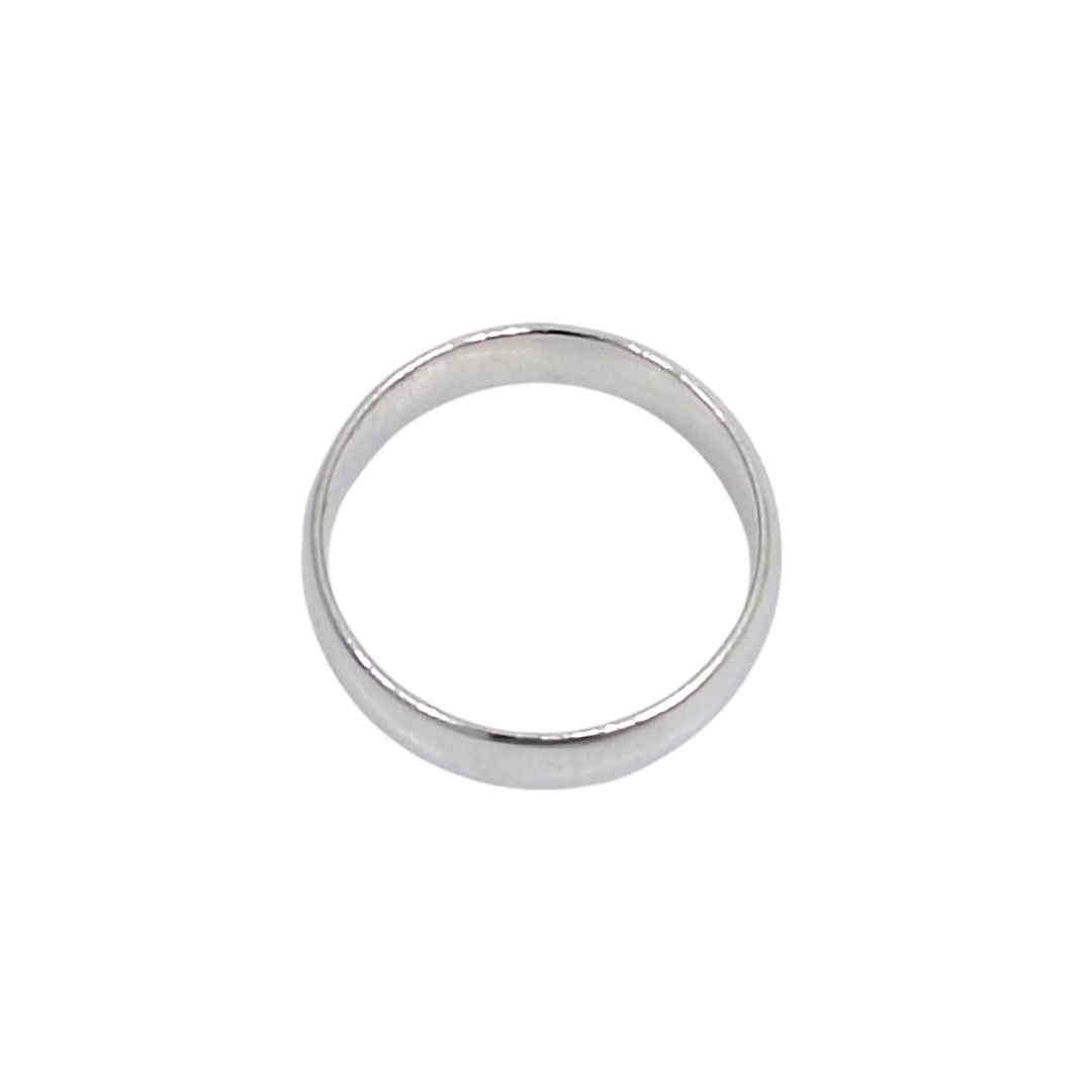 9ct White Gold D-Shape Wedding Band 4.5mm