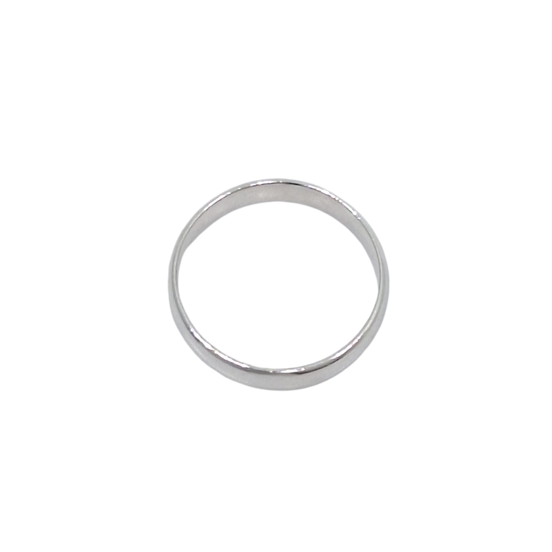 9ct White Gold Court Wedding Band 4mm
