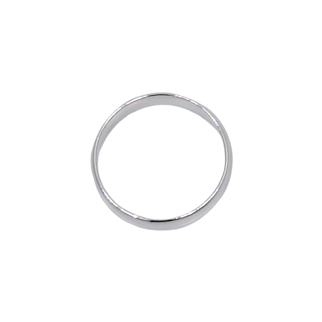 9ct White Gold Court Wedding Band 5mm