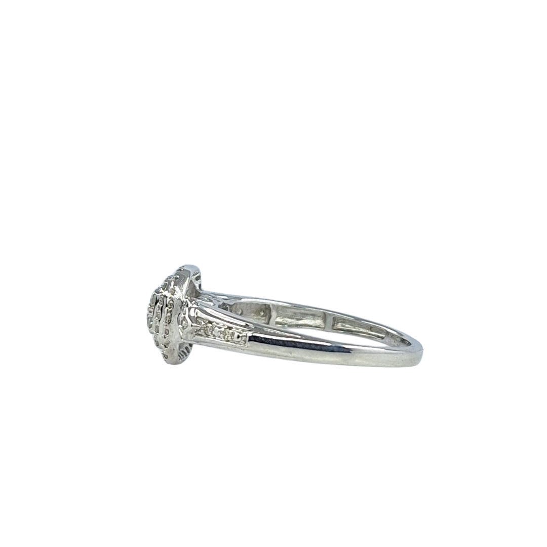 9ct White Gold Diamond Cluster Ring 1.30ct