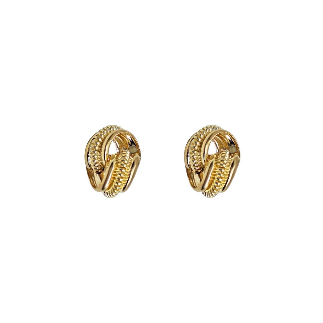 9ct Yellow Gold Knot Stud Earrings
