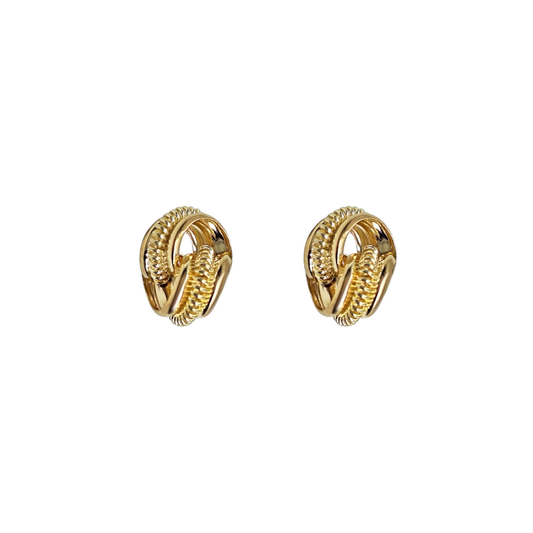 9ct Yellow Gold Knot Stud Earrings