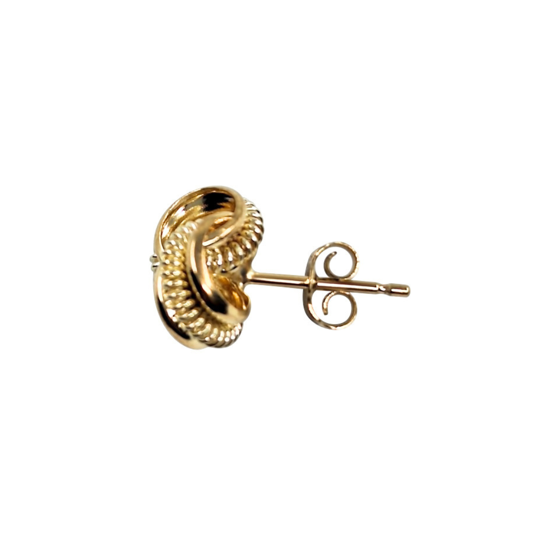 9ct Yellow Gold Knot Stud Earrings