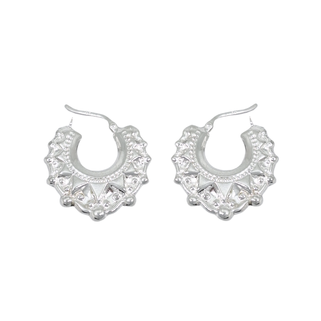 Silver Creole Earrings