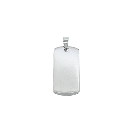Silver Dog Tag Pendant