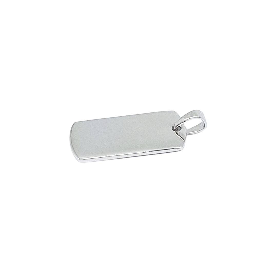 Silver Dog Tag Pendant