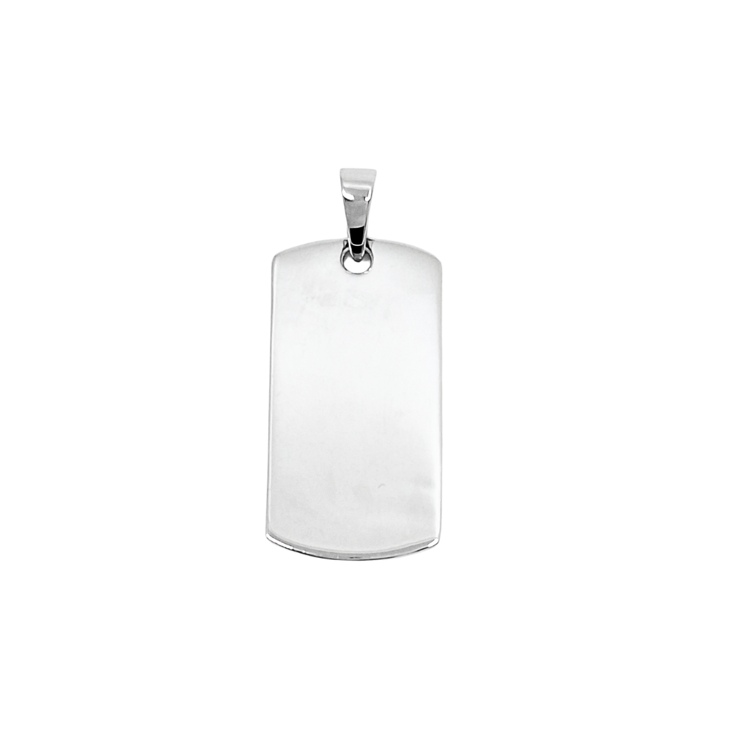 Silver Dog Tag Pendant