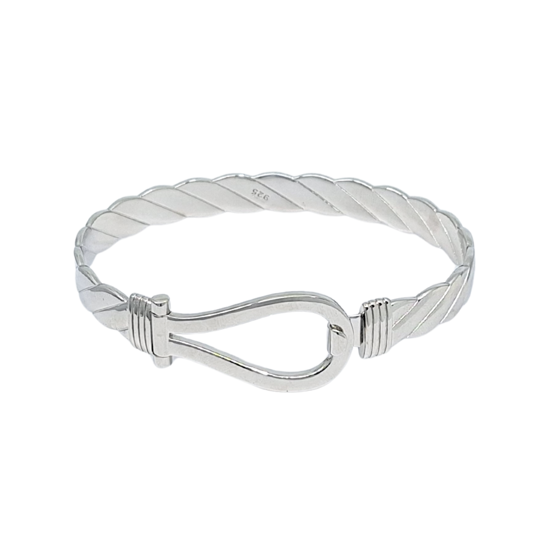 Silver Gents Twist Bangle