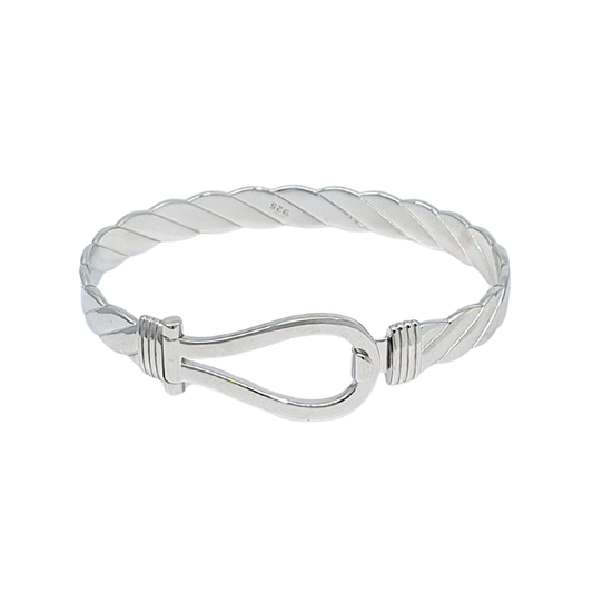 Silver Gents Twist Bangle