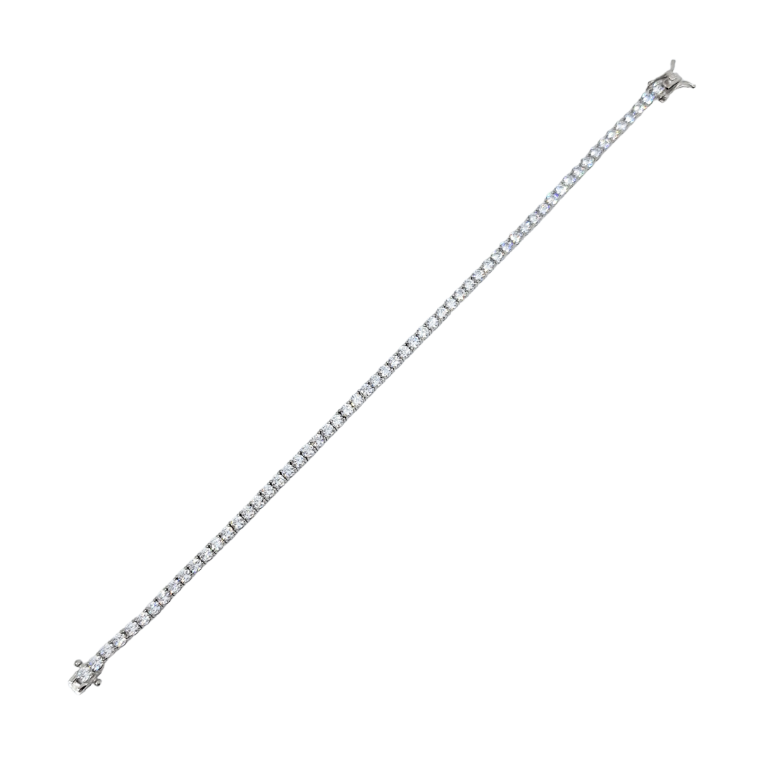 Silver CZ Tennis Bracelet 8"