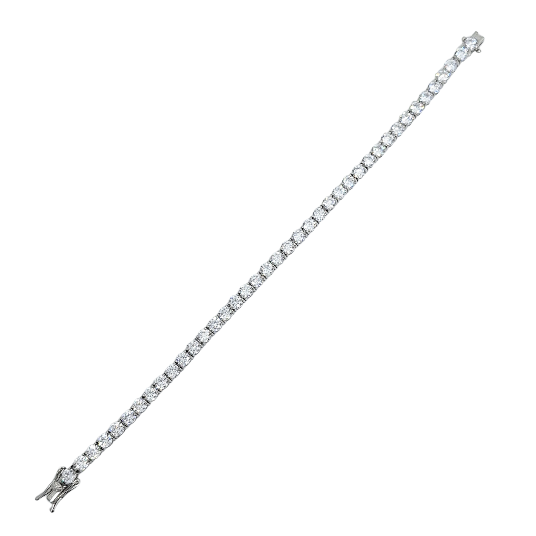 Silver Cubic Zirconia Tennis Bracelet 7.5"