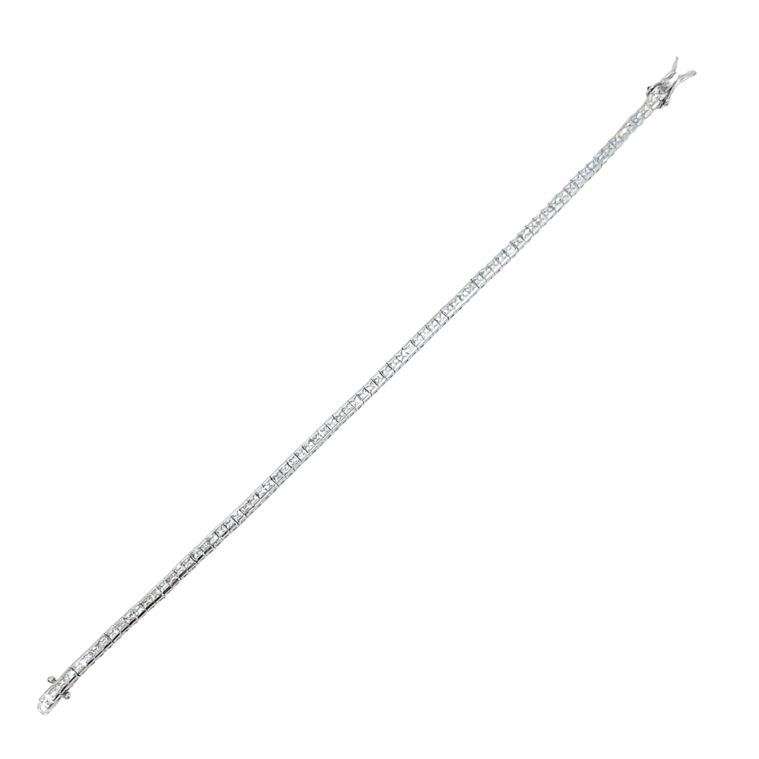 Silver Cubic Zirconia Tennis Bracelet 7.5"