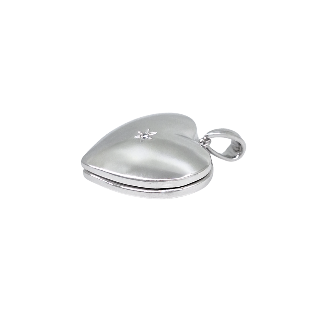 Silver CZ Set Locket
