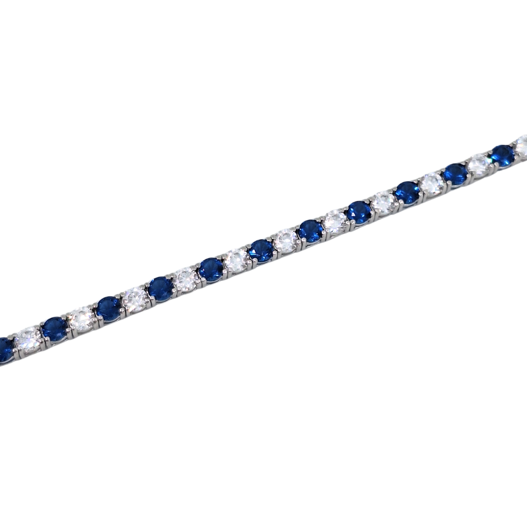 Silver Cubic Zirconia Tennis Bracelet 7.5"